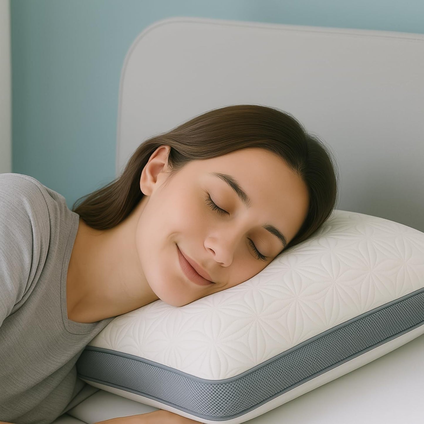 Memory Foam Pillow with Cooling Mesh, Orthopedic Neck Support, Reduces Snoring & Sleep Apnea
