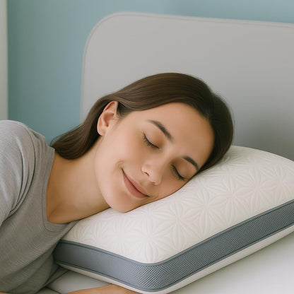 Memory Foam Pillow with Cooling Mesh, Orthopedic Neck Support, Reduces Snoring & Sleep Apnea