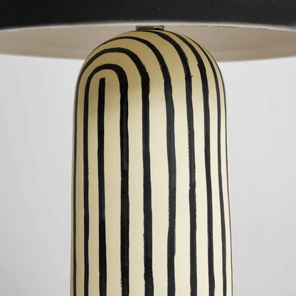 Striped Ceramic Table Lamp for Living Room, Bedroom, Home Decor, Modern Lighting