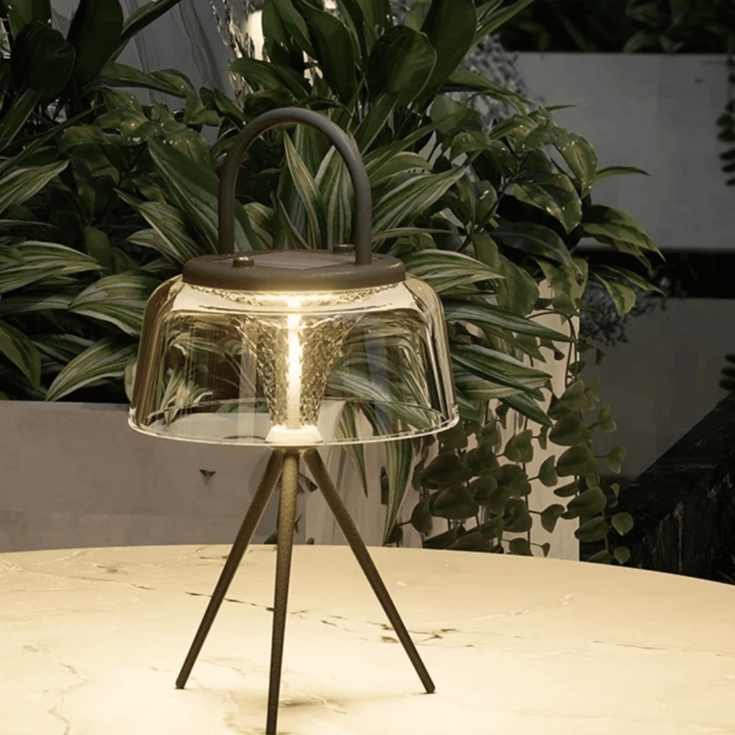 Outdoor LED Lantern for Camping, Garden, and Emergency Lighting - Solar Powered