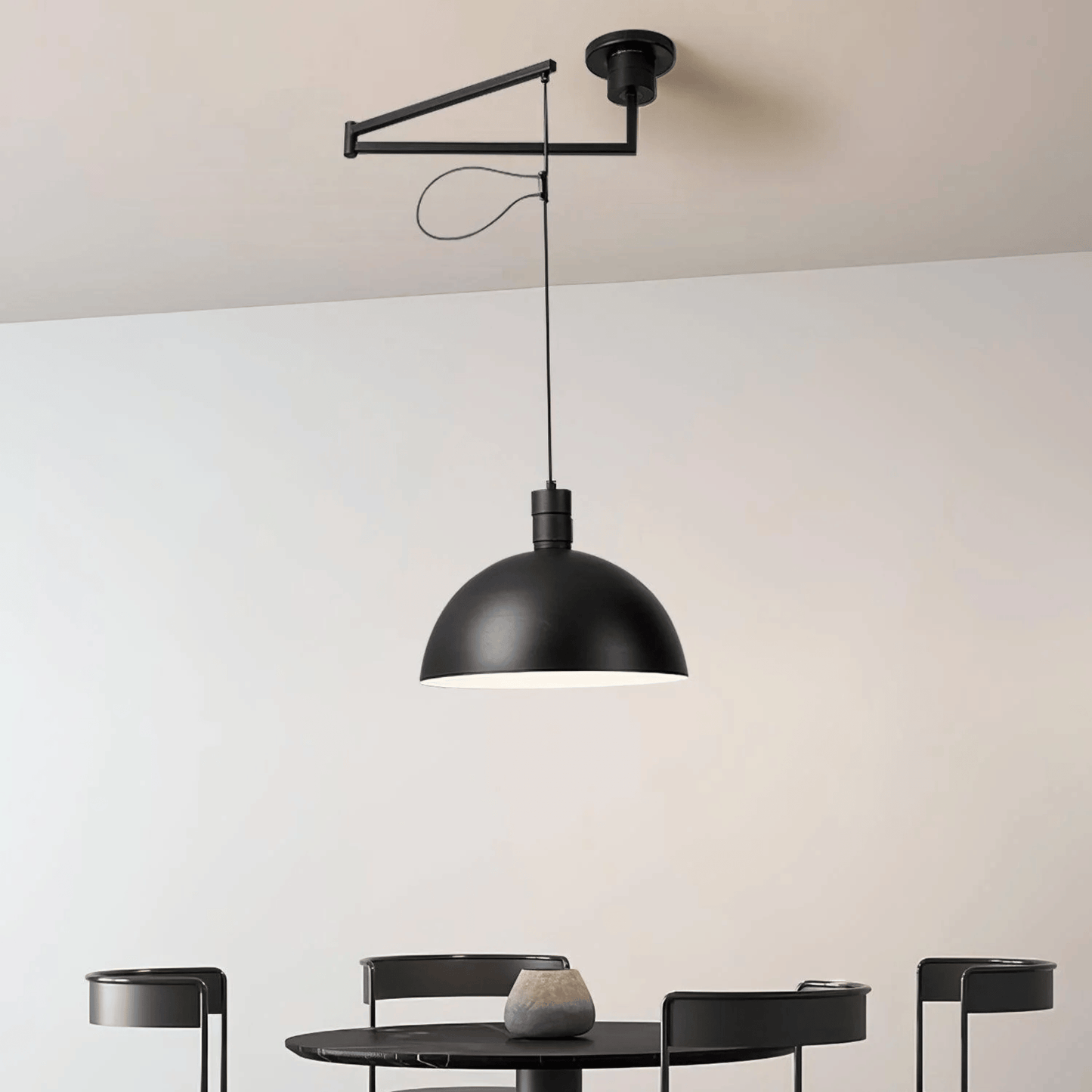 Adjustable Swing-Arm Pendant Light for Kitchen, Dining, or Living Room - Modern Ceiling Fixture