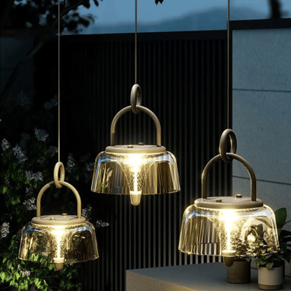 Outdoor LED Lantern for Camping, Garden, and Emergency Lighting - Solar Powered