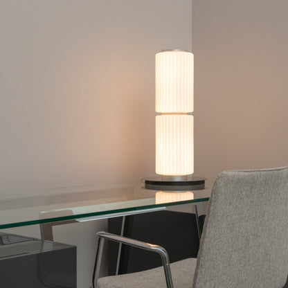 Milk White Glass Table Lamp for Living Room, Bedroom, Modern Home Lighting, Stylish Desk Lamp