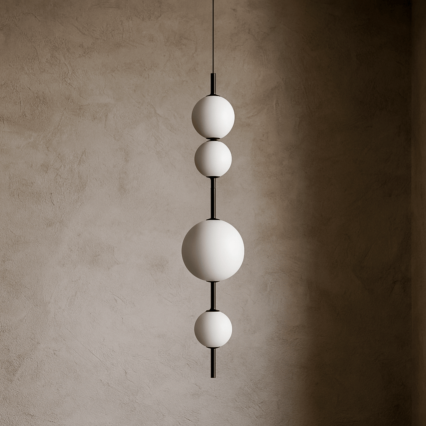 Modern White Glass Ball Pendant Light Fixture for Home, Kitchen, or Living Room Decor