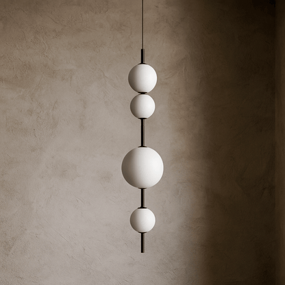 Modern White Glass Ball Pendant Light Fixture for Home, Kitchen, or Living Room Decor