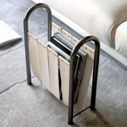 Leather Magazine Rack Holder for Home, Office, Stylish Storage Solution, Modern Design