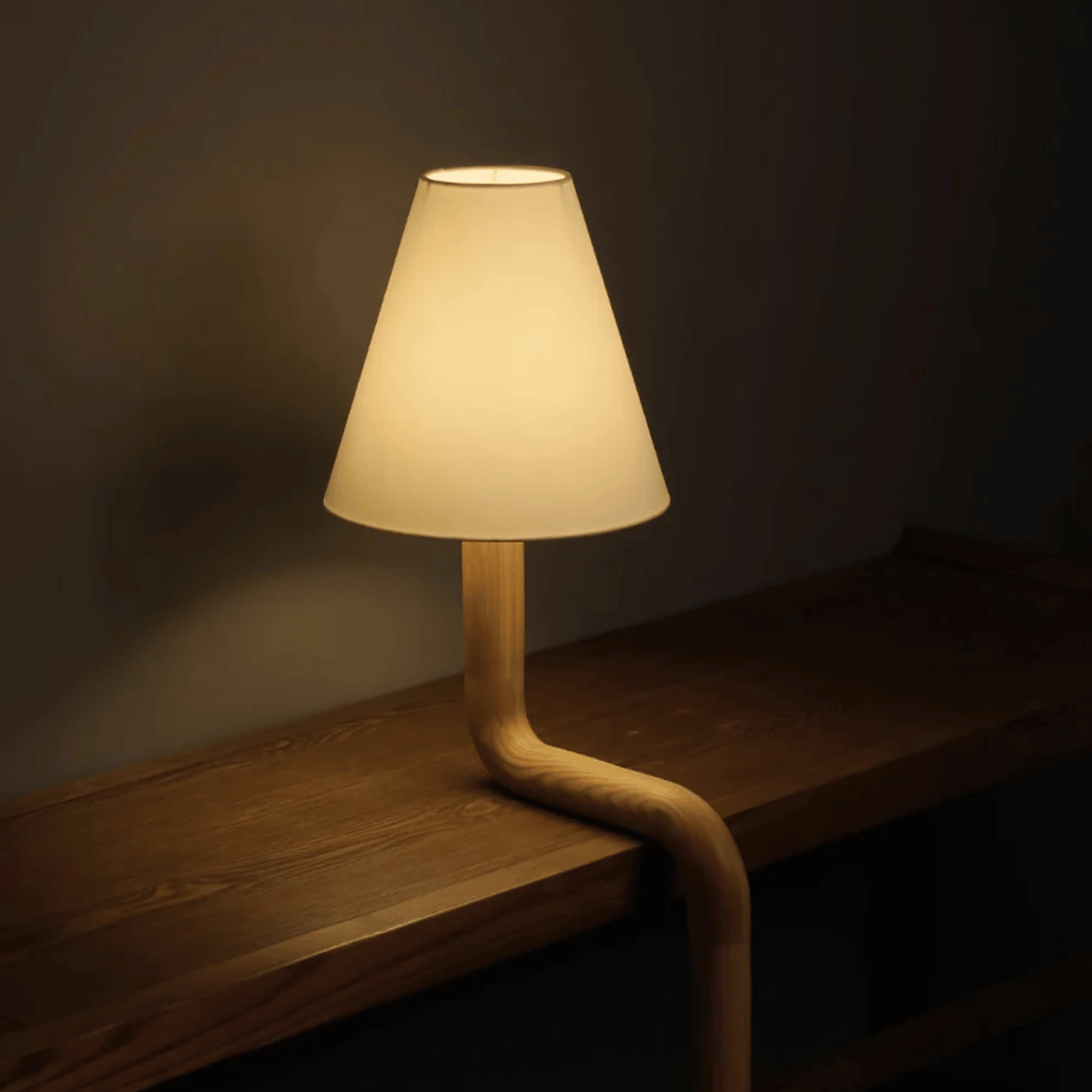 Rustic Wooden Table Lamp - Artisan Crafted Home Lighting for Living Room & Bedroom