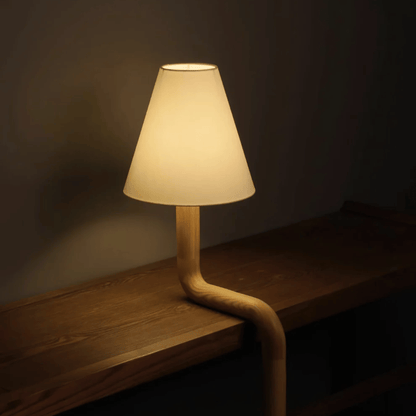 Rustic Wooden Table Lamp - Artisan Crafted Home Lighting for Living Room & Bedroom