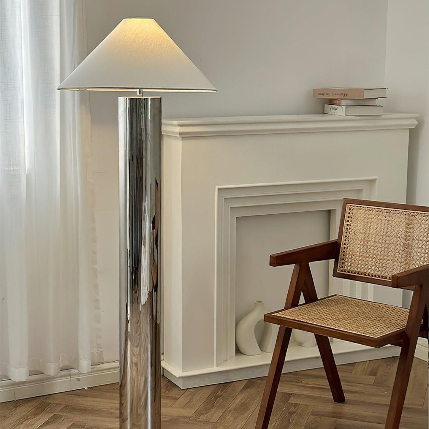 Modern Stainless Steel Floor Lamp - Stylish LED Lighting for Living Room & Bedroom