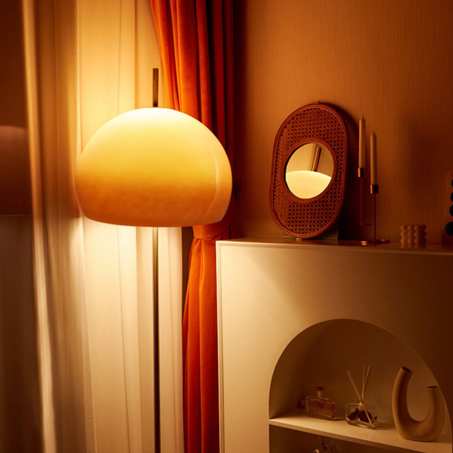 Retro Mushroom Floor Lamp – Vintage Style LED Lighting for Living Room & Bedroom