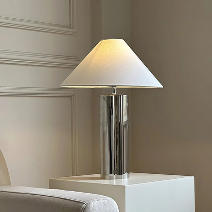 Stainless Steel Modern Table Lamp for Living Room, Bedroom, and Office Lighting