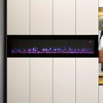 Wall Mounted Electric Fireplace with Remote, 9 LED Flame Effects, Recessed & Freestanding, 900W/1800W