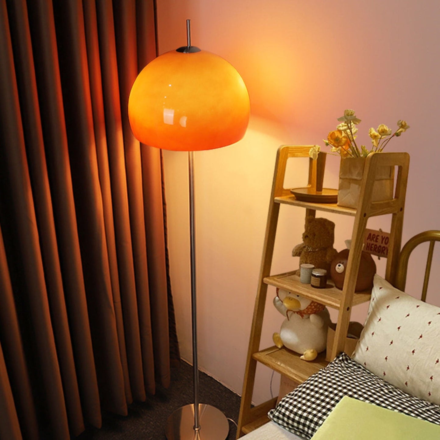 Retro Mushroom Floor Lamp – Vintage Style LED Lighting for Living Room & Bedroom