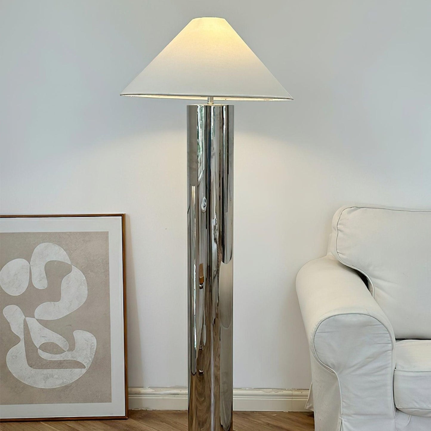 Modern Stainless Steel Floor Lamp - Stylish LED Lighting for Living Room & Bedroom