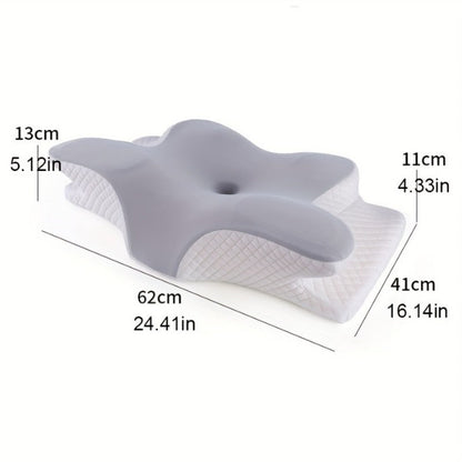 Memory Foam Neck Pillow, Ergonomic Cooling Side Sleeper Support Pillow with Case, Best for Insomnia