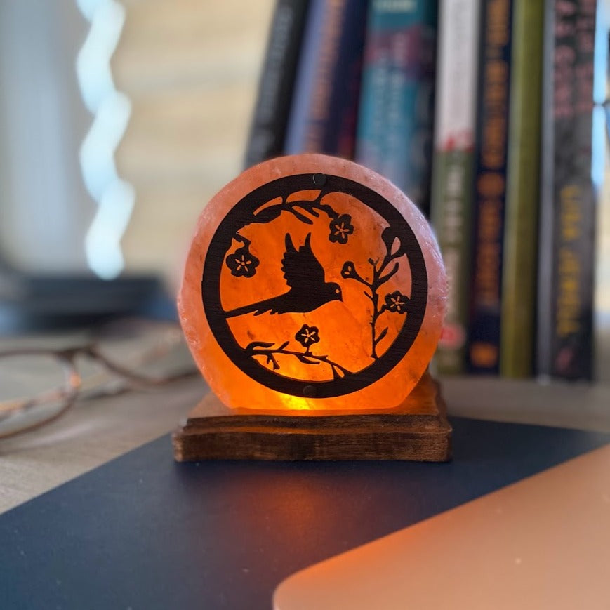 Himalayan Salt Lamp USB Plug-In for Home Decor, Relaxation, and Air Purification