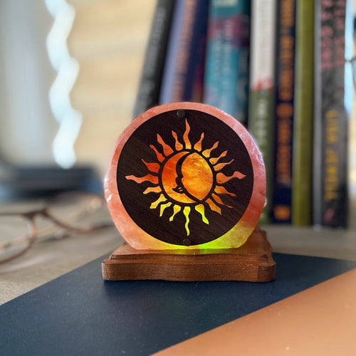 USB Himalayan Salt Lamp for Day and Night - Natural Air Purifier & Mood Light