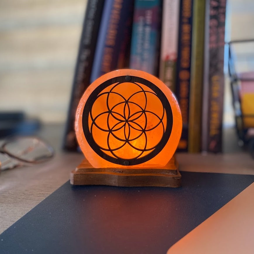 Himalayan Salt Lamp with USB Connection - Natural Air Purifier & Night Light
