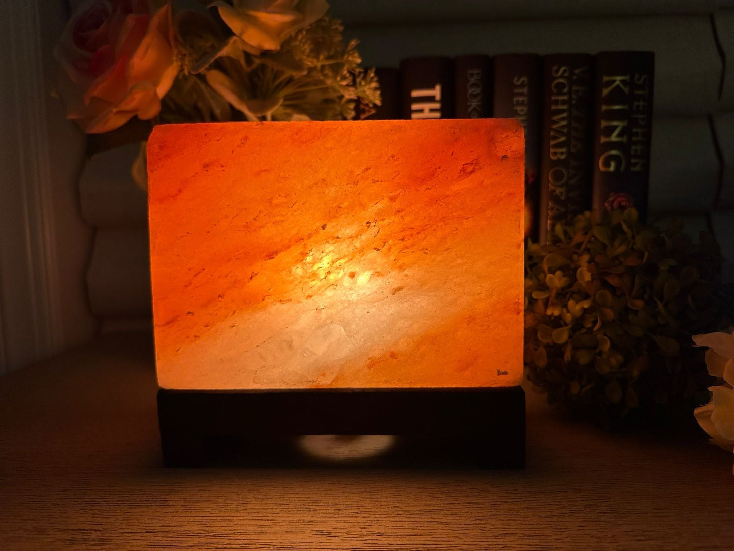 Natural Himalayan Salt Lamp - Rectangle Shape for Home Decor & Wellness