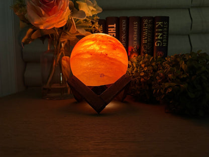 Natural Himalayan Salt Lamp - Handcrafted Crystal Light for Home Decor & Wellness