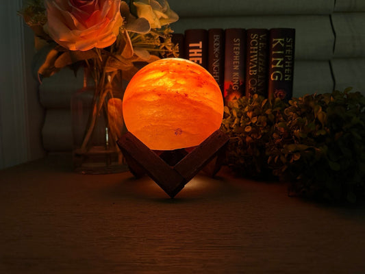 Natural Himalayan Salt Lamp - Handcrafted Crystal Light for Home Decor & Wellness