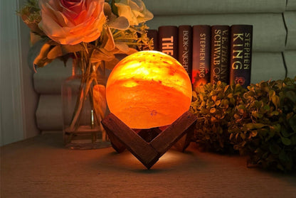 Natural Himalayan Salt Lamp - Handcrafted Crystal Light for Home Decor & Wellness