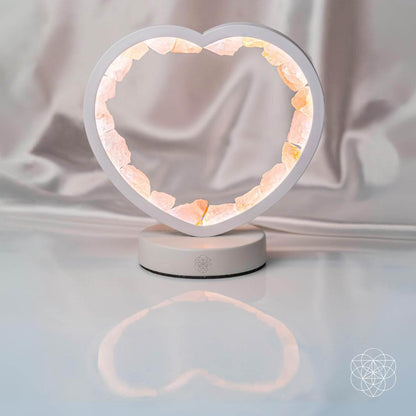Rose Quartz Heart Night Lamp - Healing Crystal Love Magnet for Home Decor