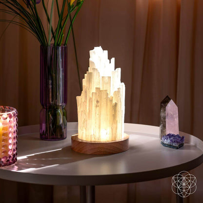 Selenite Night Lamp - 2 Pounds of Healing Crystal Light for Home Decor and Wellness