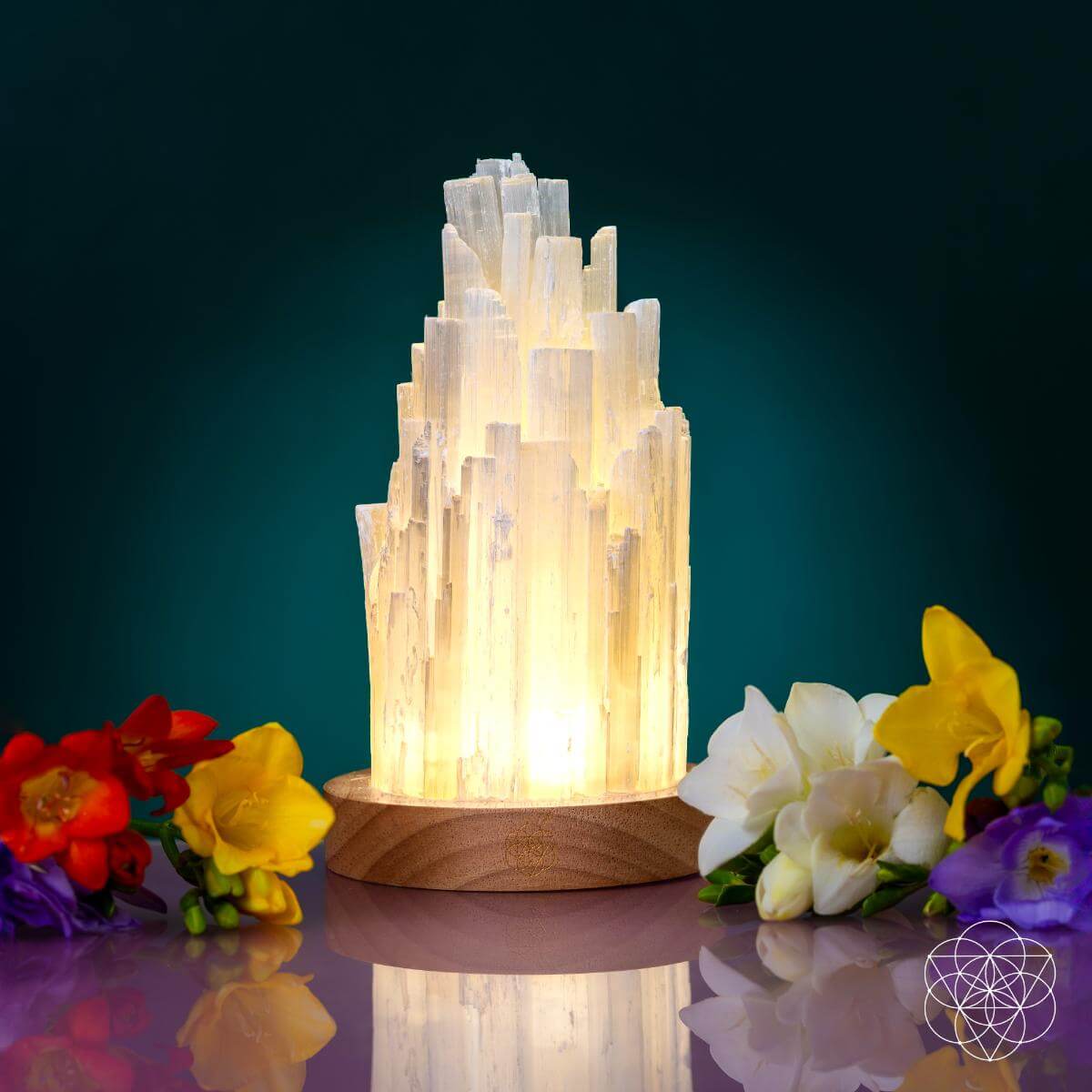 Selenite Night Lamp - 2 Pounds of Healing Crystal Light for Home Decor and Wellness