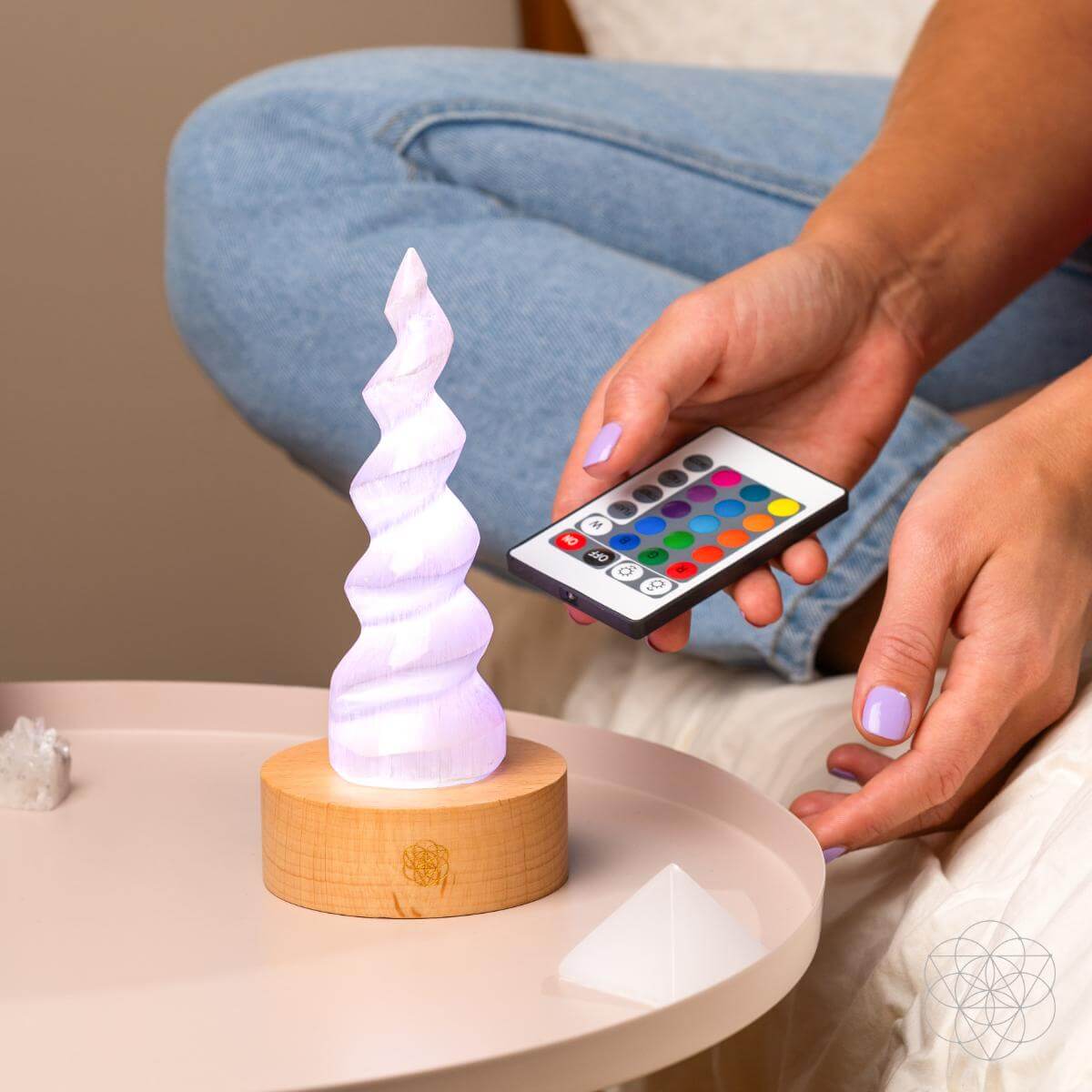 Selenite Flame Night Lamp - Healing Crystal Light for Home Decor and Meditation