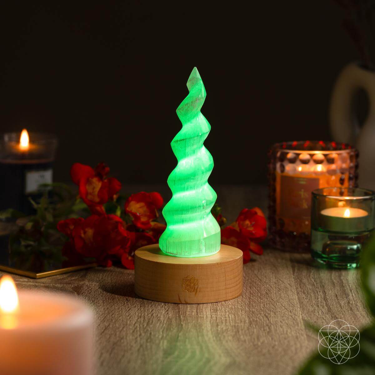 Selenite Flame Night Lamp - Healing Crystal Light for Home Decor and Meditation