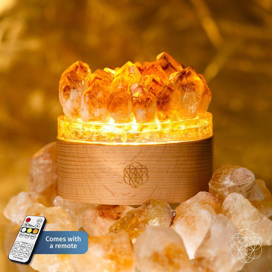 Luxury Midas Citrine Night Lamp - Elegant Home Decor for Living Room & Bedroom